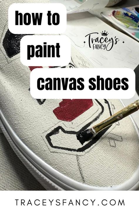 paint brush painting a school logo on white canvas shoes - Painted Sneakers Diy Ideas, Canvas Sneakers Diy, Canvas Shoe Painting, Paint Canvas Shoes, How To Paint Canvas, Canvas Shoes Diy, Upcycle Shoes, Cheerleading Shoes, Shoe Painting