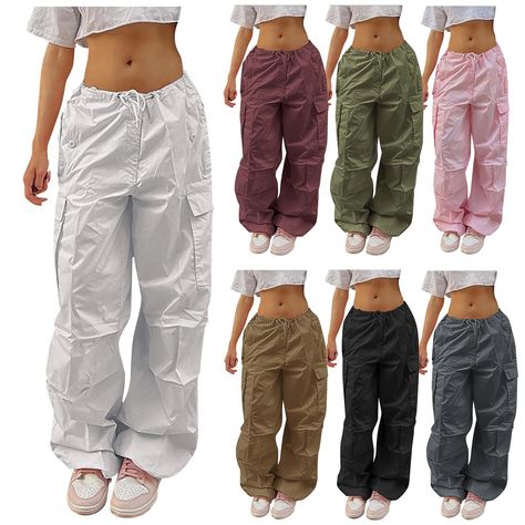 Upgrade your casual look with these trendy cargo pants for women! Featuring a drawstring waist and functional pockets, these street-style trousers are a must-have for any fashion-forward girl. Get them now for only $43.06! 💁‍♀️👖🔥 #CasualChic #Fashionista #CargoPants #StreetStyle #WomensFashion #PocketPerfection #VersatileStyle #AffordableFashion #MustHave #Shop #forheradesign Shop Now https://forhera-design.com/products/casual-cargo-pants-for-women-solid-color-drawstring-pocket-design-fashion... Pants With A Lot Of Pockets, Grumpy Pants, Pocket Design Fashion, Celana Kargo, Cargo Pants For Women, Dress Sleepwear, Casual Cargo Pants, Plus Size Cargo Pants, Overalls Pants