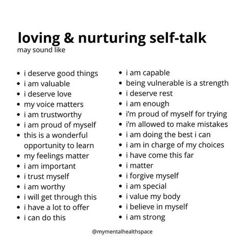 Talking To Yourself, Healing Affirmations, Meant To Be Quotes, Ways To Be Happier, Mental Health Journal, Positive Self Talk, Get My Life Together, Self Confidence Tips, Confidence Tips