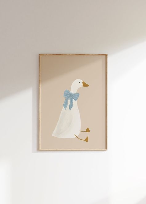 ThelilDillsShop - Etsy Canada Country Goose Decor, Garden Party Nursery, Duck Nursery Girl, Vintage Goose Nursery, Goose Baby Nursery, Duck Themed Room, Goose Themed Nursery, Blue Coquette Room, Stork Nursery