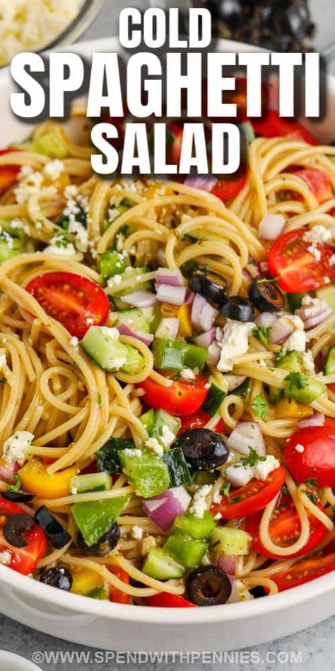 Spaghetti Pasta Salad Recipes Cold, Spaghetti Salad Recipes Easy, Spaghetti Pasta Salads, Spaghetti Salad Recipes Cold, Spaghetti Pasta Salad Recipes, Spagetti Salad Recipes Cold, Cold Pasta Salad With Italian Dressing, Cold Spaghetti Salad Recipes, Pasta Salad With Spaghetti Noodles