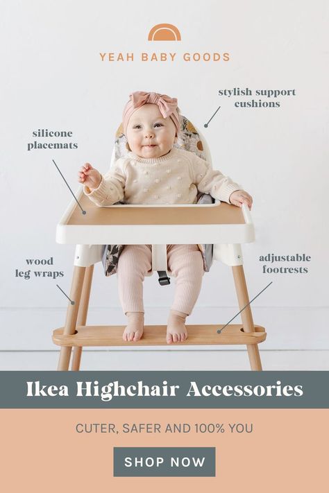 Level up your $20 high chair! Ikea High Chair Makeover, Ikea High Chair Hack, Best High Chair, Modern High Chair, Ikea Highchair, Best High Chairs, Antilop High Chair, Ikea Baby, Ikea High Chair