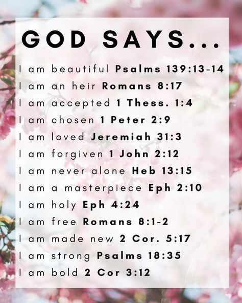 God Says I Am Scriptures, You Are Valuable To God, What God Says About Beauty, You Are Chosen By God, What God Says I Am, You Say God Says, Who God Says You Are, God Says You Are Poster, God Says You Are Enough