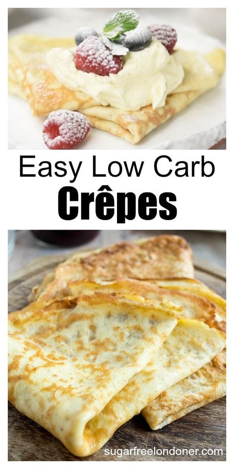 Low Carb Crepes, Healthy Crepes, Crêpe Recipe, Low Carb Crepe, Keto Crepes, Law Carb, Healthy Low Carb, Low Carb Low Fat Recipes, Low Carb Chicken Recipes