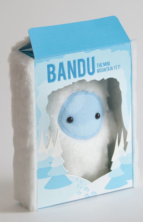 Bandu, the Mini Mountain Yeti Package Design on Behance Kids Package Design, Kids Package, Kids Packaging, Clever Packaging, Diy Toy Storage, Trendy Toys, Baby Products Packaging, Toy Packaging, Cool Packaging