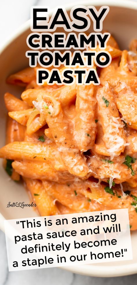 Easy Creamy Tomato Pasta, Creamy Tomato Pasta Recipes, Fast Pasta Recipes, Pasta Sauce Recipes Easy, Beef Noodle Stir Fry, Beef Chow Mein, Creamy Tomato Pasta, Tomato Pasta Recipe, Noodle Stir Fry