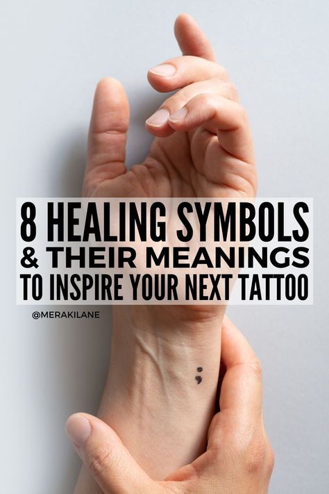 8 Healing Tattoo Ideas for Women Overcoming Trauma | If you're looking for symbols and designs that represent healing from past trauma to inspire your next tat design, this post has lots of ideas to help. We explain the meaning behind 8 healing symbols -- semicolon, 'this too shall pass' quote, phoenix, moth, anchor, heartbeat, feather, and the self-love symbol. We've also curated 3 different tattoo designs and placement ideas for each of these symbols to help you in the design process. Time Heals Tattoo, Healer Tattoo, Self Love Symbol, Heart And Soul Tattoo, Forgiveness Tattoo, Unique Tattoos With Meaning, Resilience Tattoo, Symbol Tattoos With Meaning, Symbole Tattoo