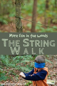 Another activity to do outside with your kids: the string walk Forest School Provocations, Forest School Games, Bushcraft For Kids, Preschool Outside Activities, Playschool Activities, Bush Kindy, Scouting Activities, Woodland Games, Forest Activities