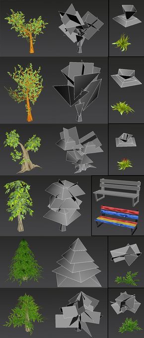 tree, low poly Low Poly Game Assets, Low Poly Monster, Low Poly Hair, Tree Low Poly, 3d Max Tutorial, Low Poly Character, 3d Modeling Tutorial, Environment Props, Low Poly Games