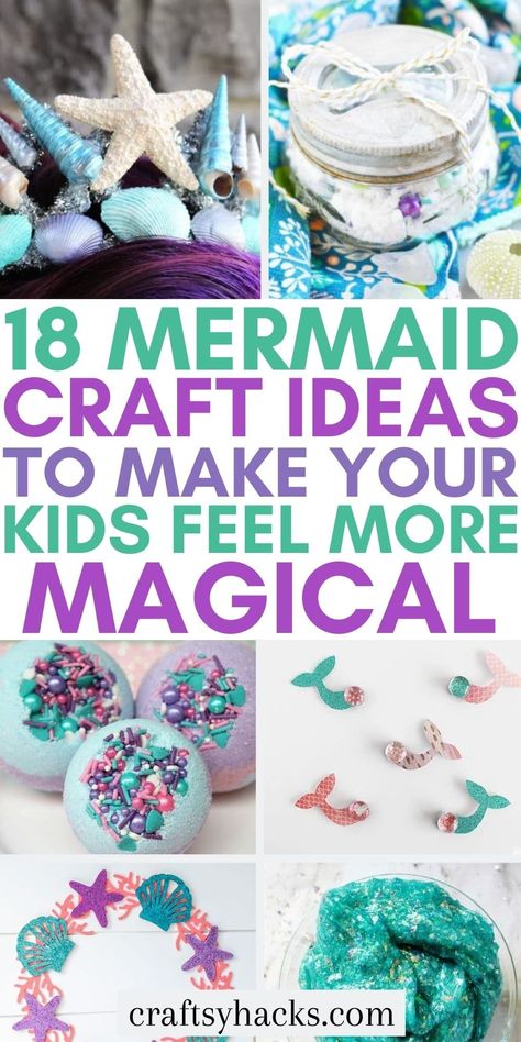 Mermaid Party Crafts, Mermaid Party Activities For Kids, Mermaid Birthday Activities, Mermaid Craft Ideas, Mermaid Birthday Party Activities, Diy Mermaid Crafts, Litha Ideas, Mermaid Crafts For Kids, Mermaid Diy Crafts