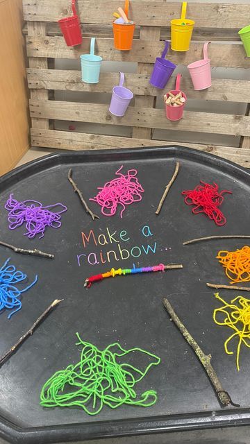 Childminding Ideas Eyfs Activities, Childcare Sensory Activities, Eyfs Nature Activities, Early Years Creative Activities, Eyfs Crafts Ideas, Rainbow Reggio Activities, Eyfs Outdoor Activities Ideas, Sand Eyfs Activities, Summer Early Years Activities