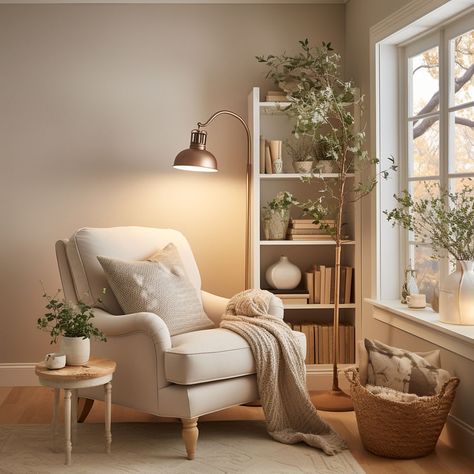 Reading Place Ideas, 4 Chair Seating Area Sitting Rooms, Snug Corner Ideas, Reading Corner 2 Chairs, Nook Area In Living Room, Reading Sofa Corner, Read Corner Living Room, Cozy Corners At Home, Reading Book In Living Room