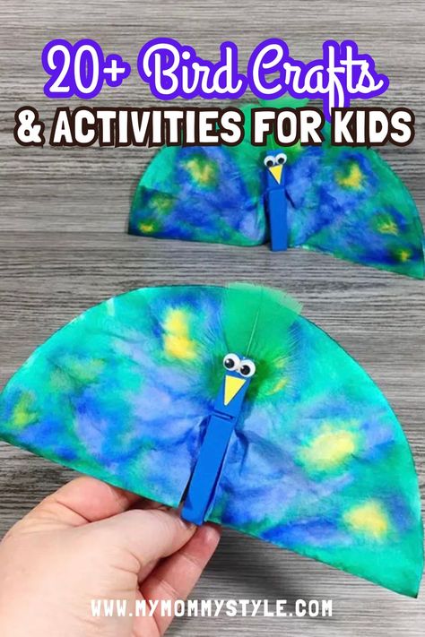 Spark creativity with these 20 easy bird crafts and activities for kids! From feathered friends to nests, these ideas will inspire imaginative play and learning about birds. Engage children in hands-on fun while exploring the wonderful world of birds. Birds Activities For Preschool, Bird Craft Kindergarten, Things That Fly Activities, Hummingbird Crafts For Kids, Preschool Bird Crafts, Bird Crafts For Kids Easy, Bird Arts And Crafts, Bird Crafts For Toddlers, Bird Activities Preschool