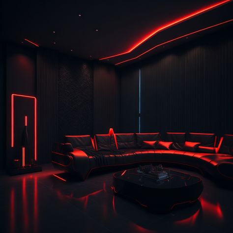 Fancy Penthouse, All Black Room, Black Bedroom Design, Fyp Aesthetic, False Ceiling Bedroom, Luxury Minimalist, Black Rooms, Futuristic Home, Aesthetic Luxury