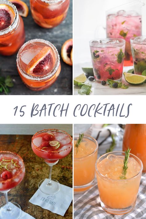 The perfect drinks for whenever! Here are some of our fave big batch libations and pitcher cocktails to help you find your own signature drink. Big Cocktail Recipes, Signature Party Drinks Alcohol, Bridal Drinks Signature Cocktail, Best Party Cocktails, Teacher Cocktail Ideas, Picnic Cocktail Ideas, Summer Signature Drinks, Big Batch Valentine Cocktails, Signature Birthday Drinks Cocktails