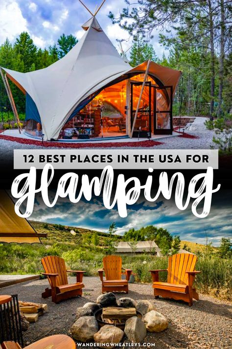 12 Best Glamping Spots in the USA | glamping in the USA | places to glamp in the USA | places in the USA | accommodation in the USA | unique places to stay in the USA | National Parks glamping | best glamping in US National Parks | USA luxury glamping | places to go glamping in the USA | best travel destinations | unique things to do in the USA | USA glamping | USA National Parks glamping spots | USA glamping spots | pretty places to stay in the USA | USA travel | #glamping #USAtravel Canada Destinations, Usa National Parks, Family Glamping, Usa Places, Glamping Resorts, Best Travel Destinations, Go Glamping, Luxury Glamping, Arizona Desert