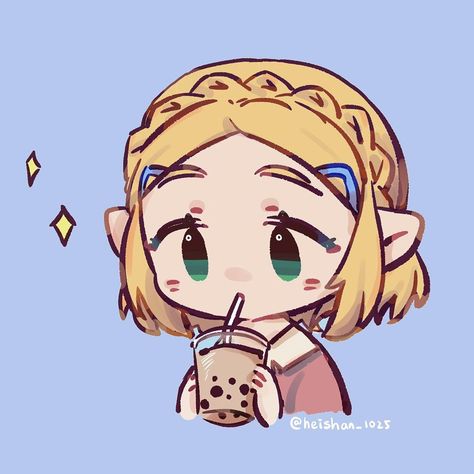 Kawaii, Cute Video Game Tattoos, Legend Of Zelda Profile Picture, Zelda Link Pfp, Botw Princess Zelda Fanart, Botw Zelda Icon, Zelda Profile Picture, Princess Zelda Pfp, Zelda Ghibli