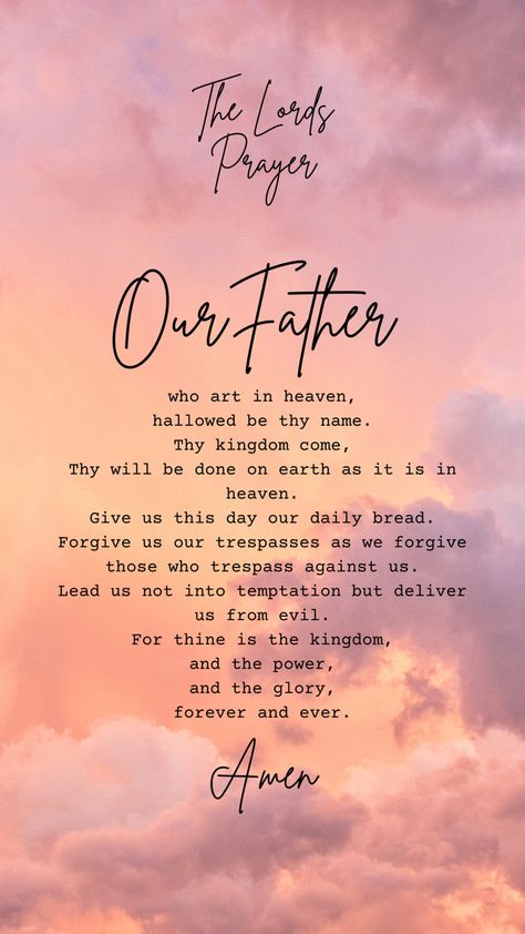 #jesus #prayer #god #church Our Lords Prayer, Our Father Who Art In Heaven Wallpaper, Thy Will Be Done Wallpaper, Thy Kingdom Come Thy Will Be Done, Prayer Board Ideas Aesthetic Quotes, The Lord's Prayer Wallpaper, Our Father Prayer Wallpaper, Lords Prayer Wallpaper, Goodnight God Bless