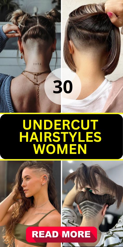 Top 30 Undercut Hairstyles for Women – Bold & Chic Cuts of 2024 - divagaze.com Mid Length Bob With Undercut, Shoulder Length Undercuts, Medium Length Haircut With Undercut, Medium Hair With Undercut, Undercut Long Hairstyles Women, Undercuts For Women Medium Length, Undercut Styles For Women, Shoulder Length Hair With Undercut, Undercut Hairstyles Women Medium