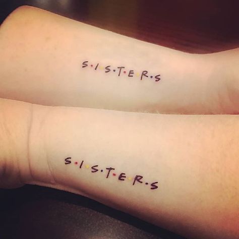 Best Friend Tattoos Designs, Sister Friends Tattoo, Sister Forever Tattoos, Sister Quotes Meaningful Tattoos, Sister Tattoos For 6 Sisters, Sister By Chance Friends By Choice Tattoo, 6 Friends Tattoo Ideas, Best Friend Side Tattoos, Matching Sister Tattoos For 4 Sibling