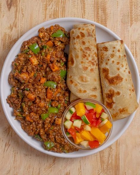 Infoods Specials on Instagram: "Simple lunch idea, minced meat stew paired with chapati and salsa" Salsa, Chapati, Ugandan Food, Meat Stew, Simple Lunch, Lunch Idea, Minced Meat, Easy Lunches, Stew