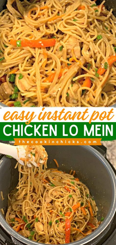 Want more Asian dishes? Put this simple chicken recipe on your rotation! It's a quick weeknight dinner in the pressure cooker. In less than 20 minutes, you can have this Instant Pot Chicken Lo Mein that's packed with classic Chinese flavor! Instant Pot Chicken Lo Mein, Chicken Breast Instant Pot Recipes, Flavorful Chicken Breast Recipes, Chicken Lo Mein Recipe, Easy Instant Pot Chicken, Lo Mein Recipe, Chicken Lo Mein, Maple Recipes, Chicke Recipes