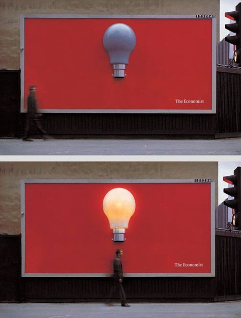 Billboard Design, Guerilla Marketing Examples, Creative Marketing Campaign, Guerrilla Advertising, Out Of Home Advertising, Clever Advertising, Billboard Advertising, Creative Advertising Design, The Economist