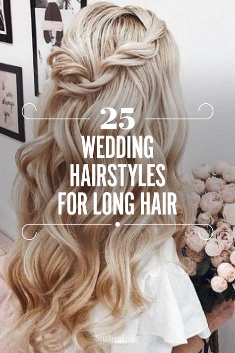 Our brides with the Rapunzel strands, there’s no need to go running to the salon, begging for a pre-wedding chop. Check out these 25 gorgeous wedding hairstyles for long hair instead. Wedding Hairstyles For Bride Long Hair, Hairstyle Wedding Long Hair, Wedding Hairstyles With No Veil, Wedding Hairstyles Long Fine Hair, Long Hair Wedding Styles All Down Bridesmaid, Long Hairstyles Wedding Guest Down, Hairstyles For Wedding Half Up Half Down, Half Up For Long Hair Wedding, Long Hair Hairstyles Wedding