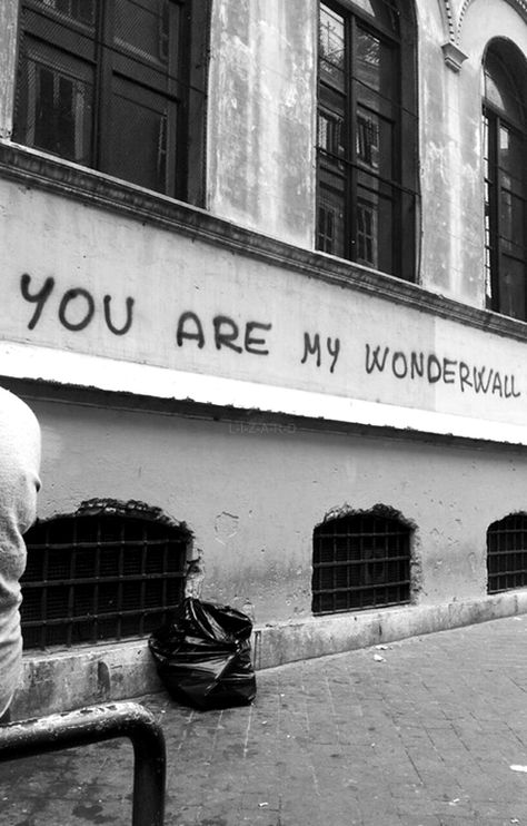 U r my wonderwall Urban Art, Munich, Street Quotes, Fotografi Vintage, Wall Letters, White Photography, Belle Photo, Wall Collage, Oasis