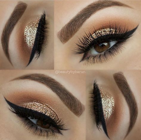 @beautybybaran Fest Smink, Makeup Bold, Glitter Make Up, Glittery Eyes, Makijaż Smokey Eye, Homecoming Makeup, Glitter Makeup, Fresh Face, Makeup Goals