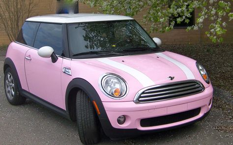 Jackie Leonhardt's MINI. MINI Beauty Parking gives fans' beautiful MINI a spot in the limelight at MINI United 2012. Pink Mini Coopers, Cooper Cars, Car Interior Diy, Cooper Car, Girly Car, Car Goals, Mini Car, Pink Car, Mini Cooper S