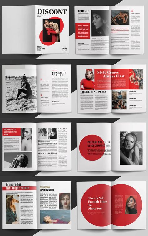 Fashion Magazine Layout InDesign - 20 pages Last Page Of Magazine Design, Magz Layout Design, Fashion Report Layout Design, Magazines Layout Design, Fashion Booklet Layout, Magazine Ideas Inspiration, Good Magazine Layout, Magazine Book Design, Indesign Book Layout