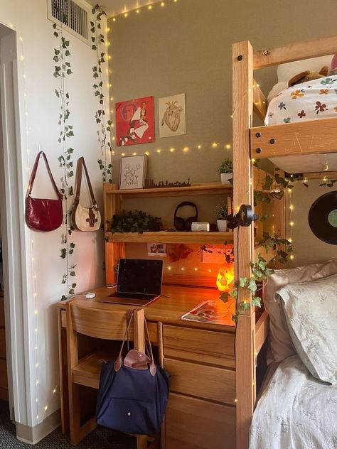 Very Small Dorm Room Ideas, Dorm Room 2 Beds, Desk Against Bed, Ucla Dorm Room Ideas, Pastel Color Dorm Room, University Of Iowa Dorm, Uc Berkeley Dorm, Apartment Wall Ideas, Book Dorm Room