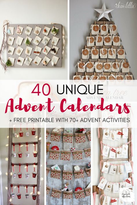 Nothing builds the excitement to Christmas like Advent Calendars! Here are 40 unique and beautiful options that you can use to maximize the meaning and the enjoyment of the Christmas season! #AdventCalendar #advent #christmas #diy #activities #kids #homedecor #family #faith #printables Romantic Ideas, Unusual Advent Calendar, Traditional Advent Calendar, Christmas Advent Calendar Diy, Felt Tip Markers, Advent Calendars For Kids, Unique Calendar, Christmas Is Over, Modern Christmas Tree