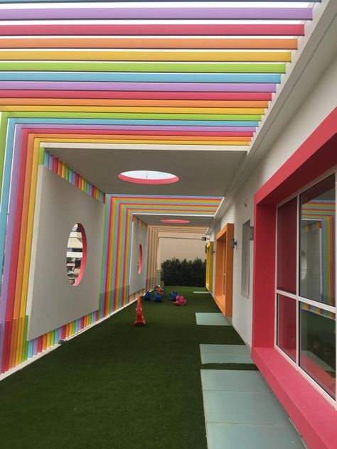 Kindergarten architecture design ,project, plan, exterior Kindergarten Architecture Design, Kindergarten Architecture, Kindergarten Interior, Preschool Designs, School Building Design, Daycare Design, Daycare Decor, Kindergarten Projects, Kindergarten Design