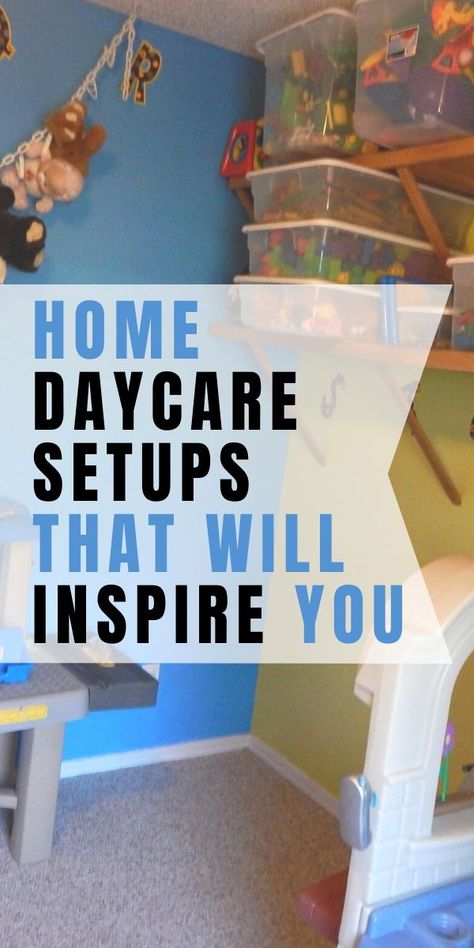 Simple Home Daycare Setup, Home Daycare Set Up Ideas, Daycare Basement Ideas, In Home Daycare Set Up Living Room, In Home Preschool Set Up House, Diy Home Daycare Ideas, Home Daycare Backyard Ideas, Home Day Care Room Ideas, Daycare Sleeping Area Ideas