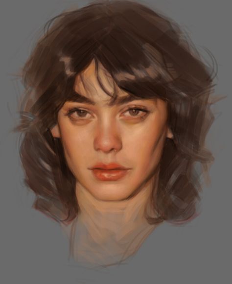 ArtStation - PORTRAIT ♀ THE LAST 2018, Tony Yeh Croquis, Digital Painting Tutorials, 3/4 Face, Digital Painting Portrait, Face Drawing Reference, 인물 드로잉, Realistic Art, Art Portrait, Anatomy Art