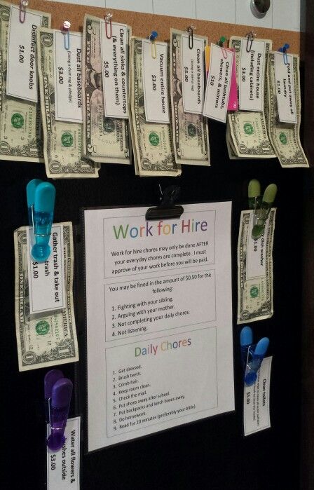 Chore Board With Money, Fun Chore Charts For Kids, Chore Organization Board, Chores For Money Chart, Chore System For Kids, Chore Chart For Kindergarteners, Chore Chart Money Reward System, Chores Organization Ideas, Chores Money Chart