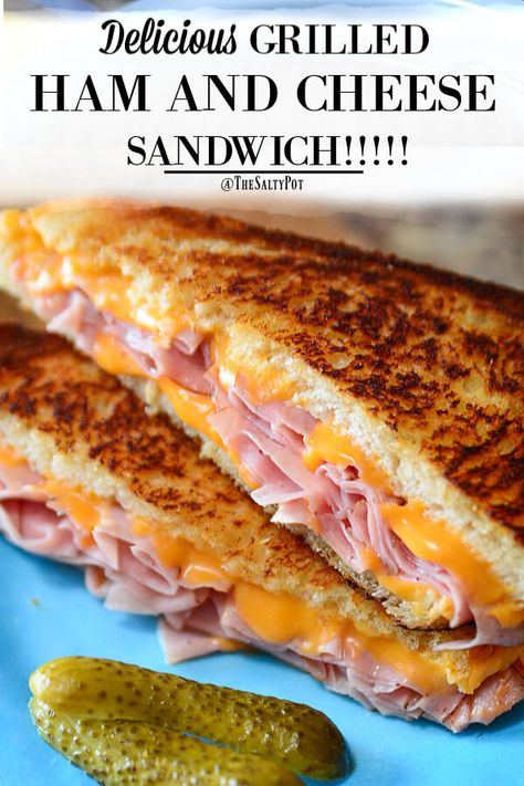 Grilled Ham And Cheese Sandwich, Ham And Cheese Sandwiches, Resep Sandwich, Grill Sandwich, Grilled Ham And Cheese, Best Sandwich Recipes, Panini Recipes, Panini Sandwiches, Cheese Sandwich Recipes