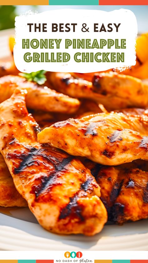 Honey Pineapple Grilled Chicken Pineapple Chicken On The Grill, Yummy Grilled Chicken Recipes, Breaded Grilled Chicken, Sweet Chicken Marinade For The Grill, Honey Pineapple Grilled Chicken, Pineapple Honey Chicken, Honey Pineapple Lemon Wings, Healthy Dinner Recipes Grill, Honey Pineapple Chicken