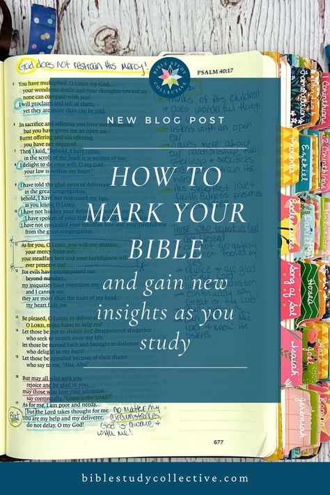 Why you should be marking in your Bible | Bible Study Collective | Have you ever wondered why people mark their Bibles? Is it just a habit, or are there deeper spiritual benefits? The Bible Study Collective dives into the reasons why you should start marking your Bible, from enhancing your understanding to personalizing your worship experience. Don't miss out on these amazing insights - Learn more on the blog! How To Read The Bible In A Year, How To Read Your Bible, Learning The Bible For Beginners, Bible Tip Ins, Best Way To Read The Bible, How To Start Bible Studying, How To Understand The Bible, Women’s Bible Study, How To Bible Study