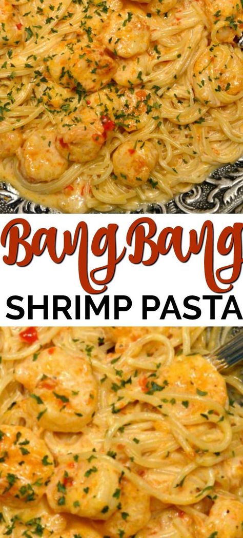 Bang Bang Shrimp Pasta, Shrimp And Pasta, Best Shrimp Recipes, Bang Bang Shrimp, Seafood Pasta Recipes, Shrimp Dinner, Diner Recept, Shrimp Recipes For Dinner, Shrimp Recipes Easy