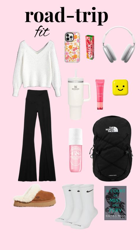 Road Trip Outfit Preppy, Outfits For Road Trips Comfy, Road Trip Outfit Aesthetic, What To Wear On A Road Trip, Comfy Road Trip Outfit Summer, Road Trip Aesthetic Outfit, Outfits For Road Trips, Comfy Road Trip Outfit, Road Trip Outfit Summer