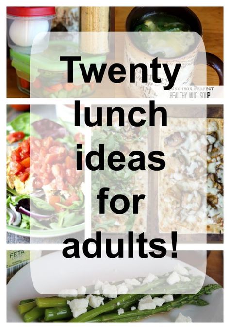 Twenty lunch ideas.  When you are in the need for something just a little different.  Includes some vegetarian and Paleo​ options. #lunchideas #adultlunch #lunch Adult Lunch Ideas, Lunch Ideas For Guests, Lunch Ideas For Adults, Zucchini Dinner Recipes, Great Lunch Ideas, Luncheon Menu, Brown Bag Lunch, Lunch Party, Adult Lunches