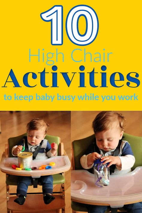 High Chair Activities, Toddler High Chair, Activities For One Year Olds, 9 Month Old Baby, Baby Play Activities, Baby Activities, Baby Activity, Baby Learning Activities, Baby Chair