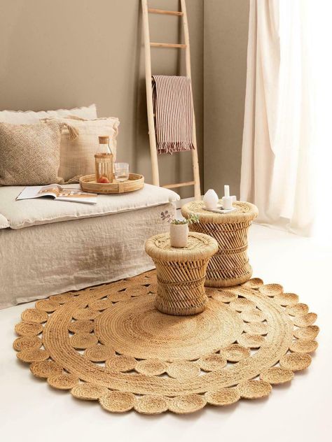 Round Yoga Mat, Turkish Rug Living Room, Jute Round Rug, Indian Handloom, Jute Carpet, Natural Jute Rug, Braided Jute Rug, Carpet Dining Room, Jute Area Rugs