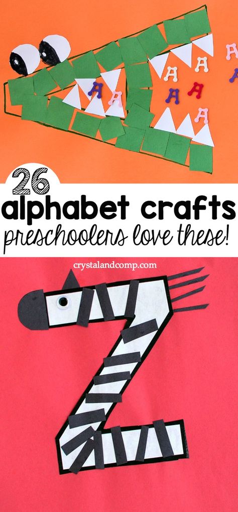 Letter of the Week Crafts for Preschoolers Letter Of The Week Crafts, Maluchy Montessori, Abc Crafts, Crafts For Preschoolers, Alphabet Activities Preschool, Alphabet Crafts, Letter Of The Week, Preschool Letters, Letter Activities