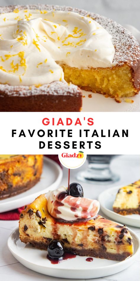 Italian Pastries, Different Desserts, Italian Desserts Easy, Italian Desserts Traditional, Mascarpone Recipes, Giada Recipes, Dinner Party Desserts, Italian Recipes Dessert, Special Desserts