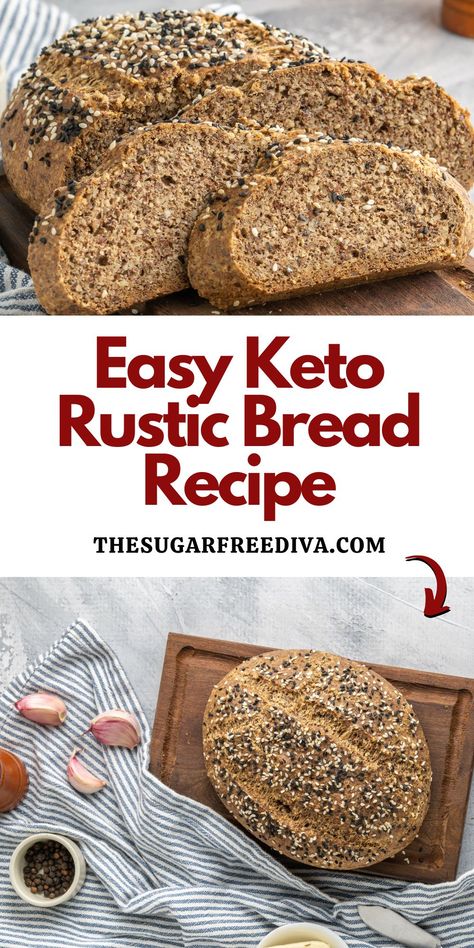 Easy Low Carb Rustic Quick Bread Recipe No Carb Bread Easy, Keto Friendly Bread Recipes, Keto Recipes Bread, Healthy Homemade Bread Recipes Low Carb, Insulin Resistance Bread, Keto Soda Bread, Low Carb Keto Bread, Low Carb Yeast Bread Recipes, Almond Bread Recipe Low Carb