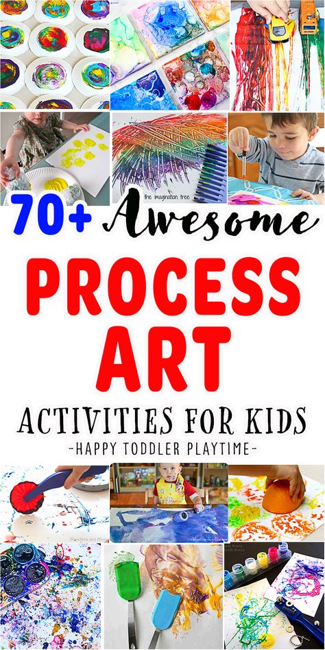 Process Art Activities, Process Art Preschool, Preschool Art Projects, Montessori Art, Kids Craft Room, Art Activities For Toddlers, Sensory Art, Messy Art, Preschool Arts And Crafts